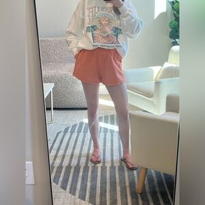 SHEIN Women’s Orange Sweatshorts Small